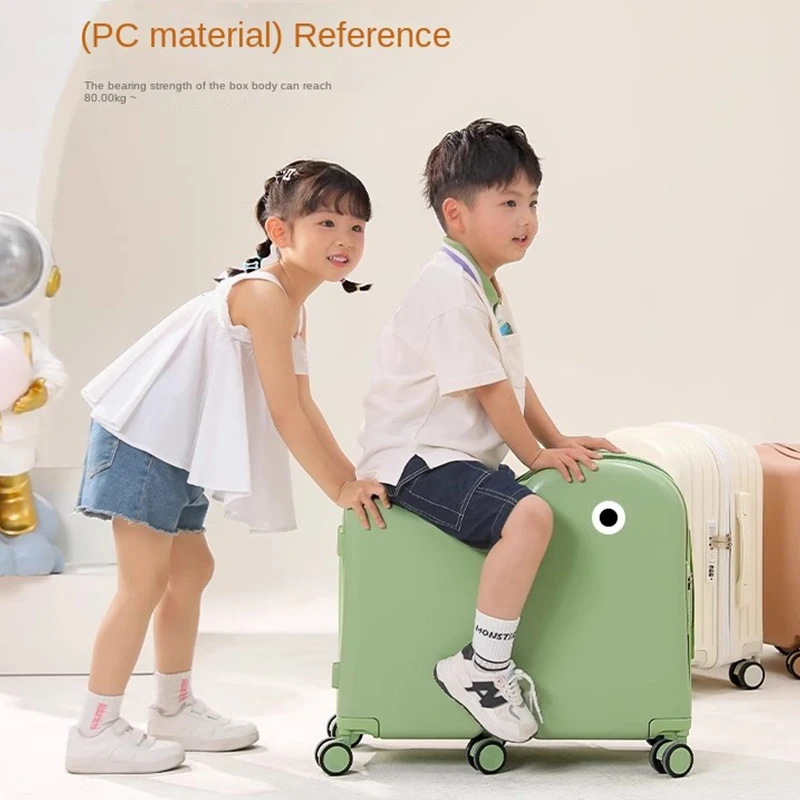 Children's Luggage Can Sit Ride with USB Cup Holder Travel Suitcase - Image 6